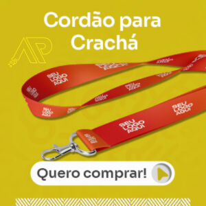 Cordão de Crachá Personalizado Cordão acetinado 84x2cm  Sem Verniz  