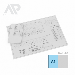 PLOTAGEM A1 papel plotter 75g A1 (59,4 x 84,1cm)  Sem Verniz Corte e dobra ABNT 