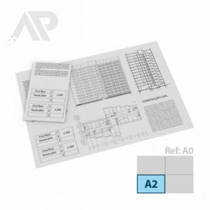 PLOTAGEM A2 papel plotter 75g A2  ( 42x59,4cm)  Sem Verniz Corte e dobra ABNT 